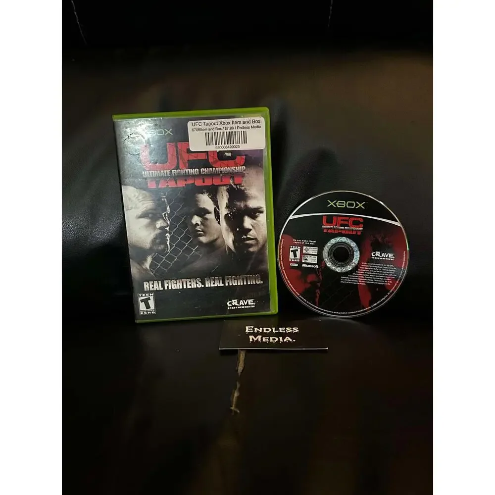 UFC Tapout Microsoft Xbox Item and Box Video Game